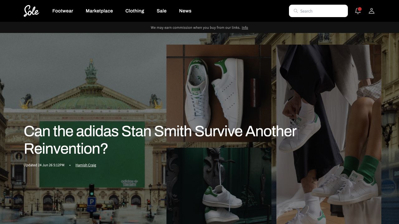 Article screenshot — The Sole Supplier